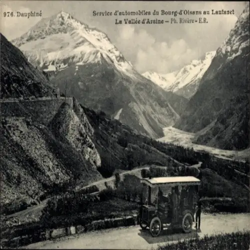 Ak Bourg d'Oisans Isère, Blick ins Tal, Rundfahrt