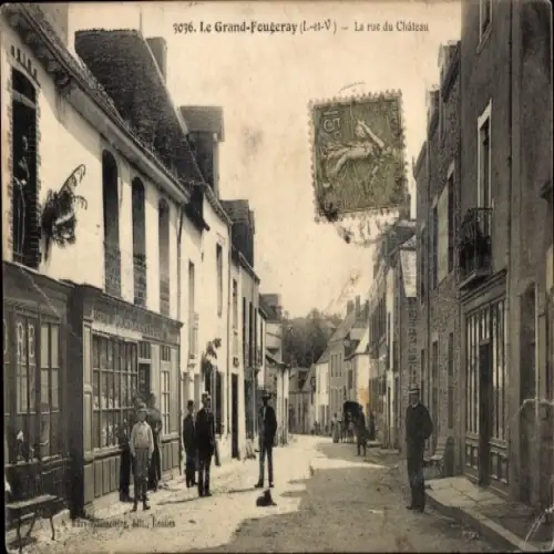 Ak Grand Fougeray Ille et Vilaine, Rue du Chateau