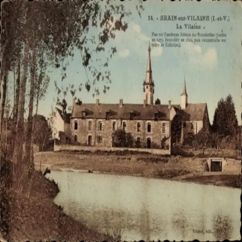 Ak Brain sur Vilaine Ille et Vilaine, Vilaine, Gebäude, Turmspitzen