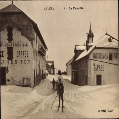 Ak Gex Ain, Col de la Faucille, Winter, Skifahrer, Hotel