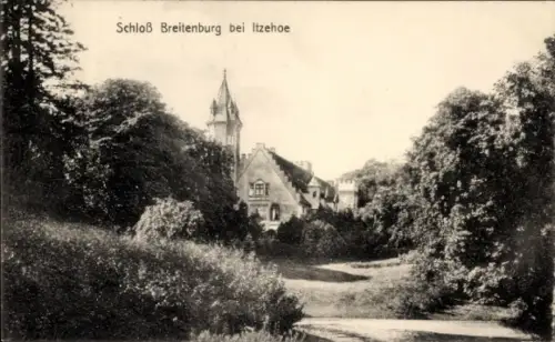 Ak Breitenburg bei Itzehoe in Holstein, Schloss Breitenburg, Schloss Breitenburg, Turm, Gebäude, 