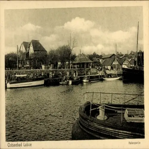 Ak Ostseebad Laboe, Hafen