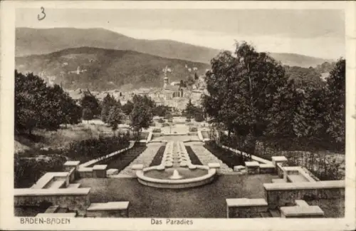 Ak Baden Baden am Schwarzwald, Das Paradies