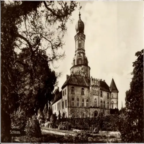 Ak Jever in Oldenburg Friesland, Schloss   Architektur, schwarz-weiß Fotografie