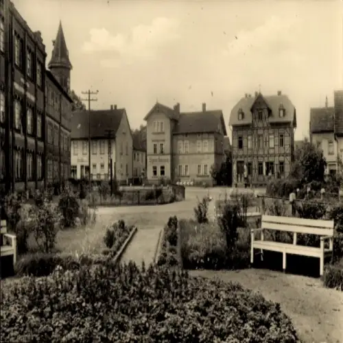 Ak Ichtershausen in Thüringen, Platz, Häuser, Gartenanlagen