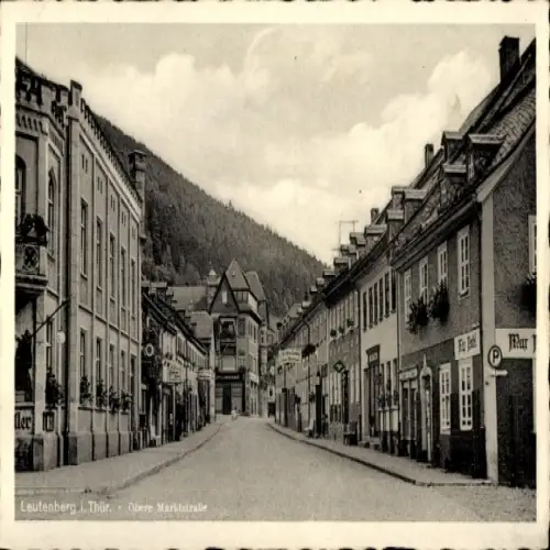 Ak Leutenberg in Thüringen, Stadtansicht, Obere Marktstraße,  Gebäude