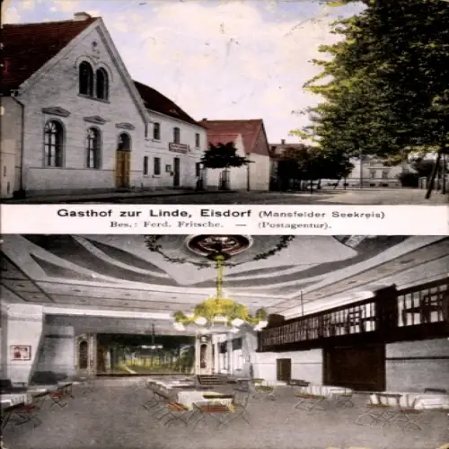Ak Eisdorf Bad Grund im Harz, Gasthof zur Linde, Postagentur