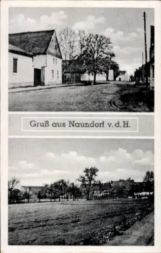 Ak Naundorf vor der Haide in Anhalt, Teilansichten, Straßenpartie