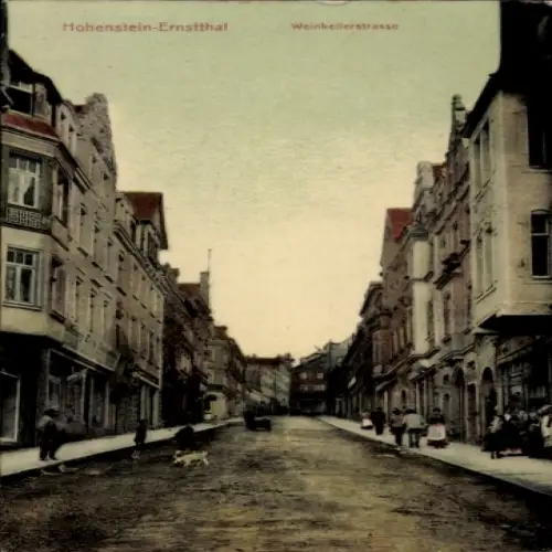 Ak Hohenstein Ernstthal in Sachsen, Weinkellerstraße