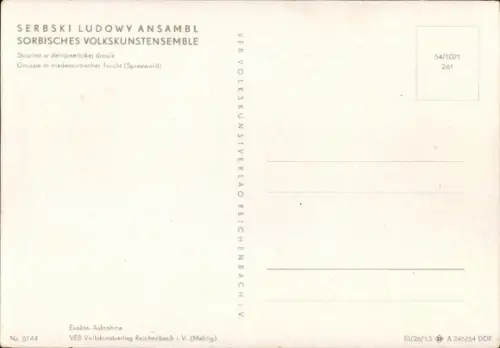 Ak Gruppe in niedersorbischer Tracht