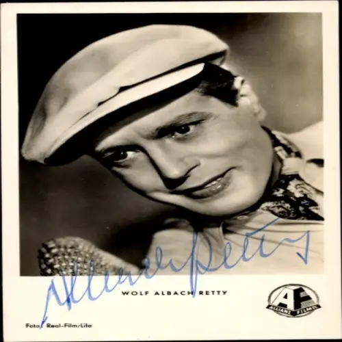 Ak Schauspieler Wolf Albach Retty, Portrait, Autogramm, Mütze