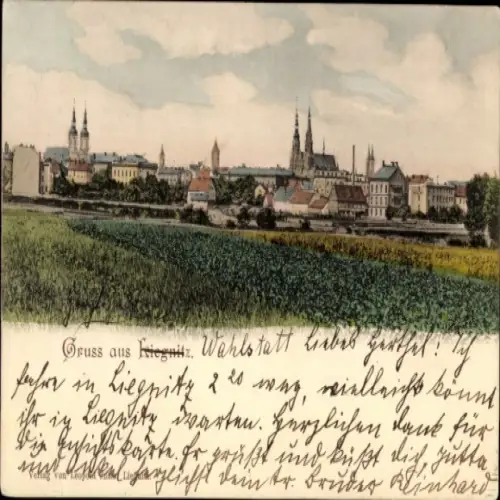 Ak Legnica Liegnitz Schlesien, Panorama