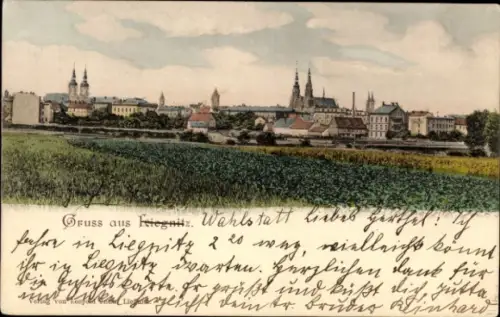 Ak Legnica Liegnitz Schlesien, Panorama