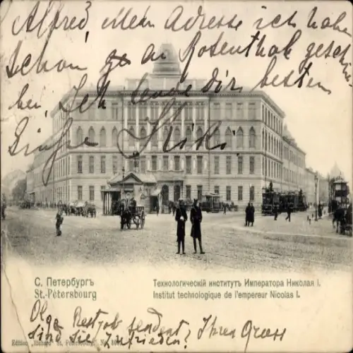 Ak Sankt Petersburg Russland, Technologischer Institut, Kaiser Nikolaus I., Sankt Petersburg