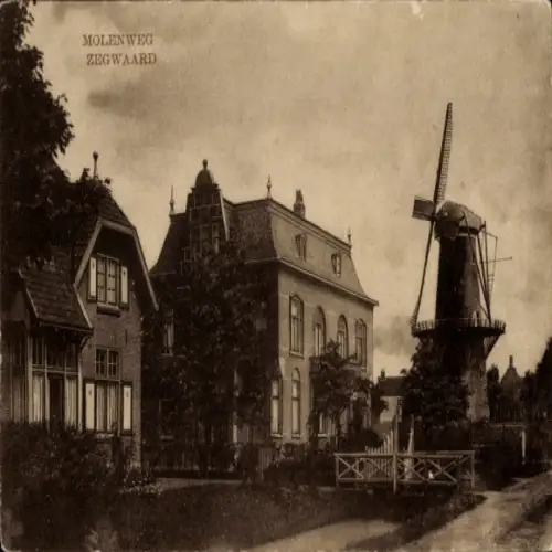 Ak Zegwaart Zegwaard Zuid-Holland, Molenweg