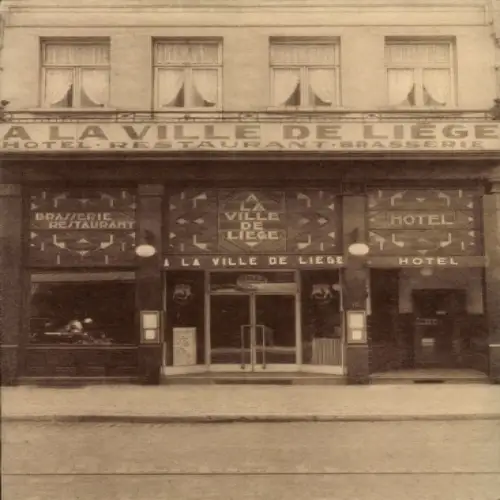Ak Brüssel, Hôtel Restaurant A la ville de Liège, 10 Rue du Brabant