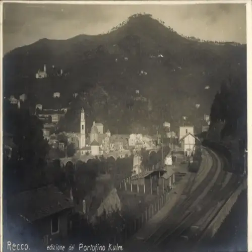 Ak Recco Liguria, Panorama, Bahnhof