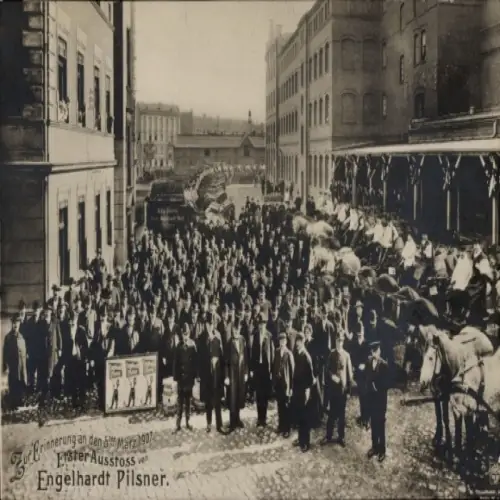 Ak Berlin Pankow, Brauerei Ernst Engelhardt Nachf. AG, Engelhardt Pilsner, Erster Ausstoß 1907