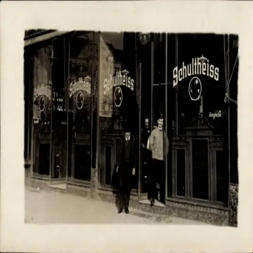Foto Ak Berlin Prenzlauer Berg, Schönhauser Allee 80, Gastwirtschaft Arthur Bahr, Schultheiss