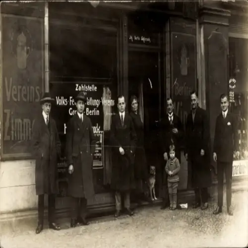 Foto Ak Berlin Pankow Niederschönhausen, Treskowstraße 35, Zahlstelle Volks-Feuerbestattungs-Verein