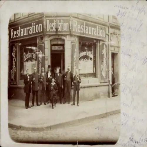 Foto Ak Berlin Lichtenberg, Restaurant Fritz Woltersdorf, Destillation, Hagenstraße 7