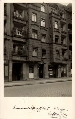 Foto Ak Berlin Prenzlauer Berg, Wohnhaus Immanuelkirchstraße 5, Geschäfte