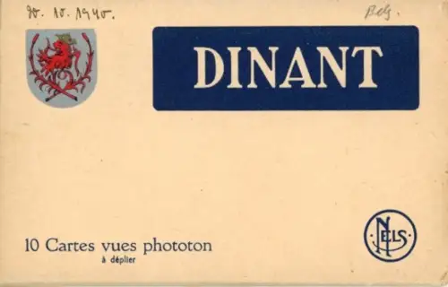 12 Ak im Umschlag, Dinant Wallonien Namur, diverse Ansichten