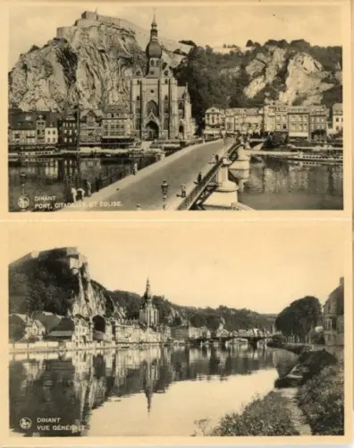 12 Ak im Umschlag, Dinant Wallonien Namur, diverse Ansichten