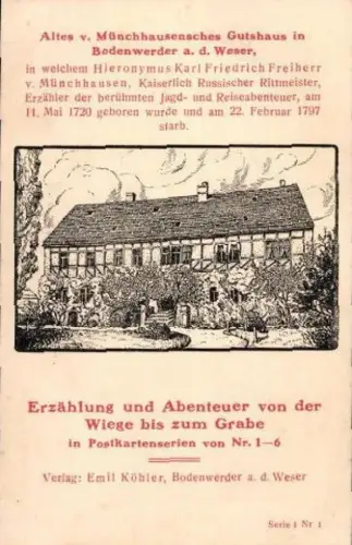 6 Ak Münchhausen Serie 1, 1-6