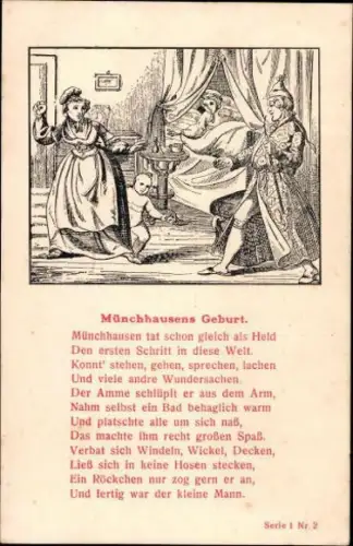 6 Ak Münchhausen Serie 1, 1-6