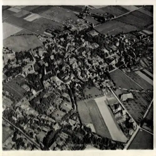 Ak Westönnen Werl in Westfalen, Fliegeraufnahme