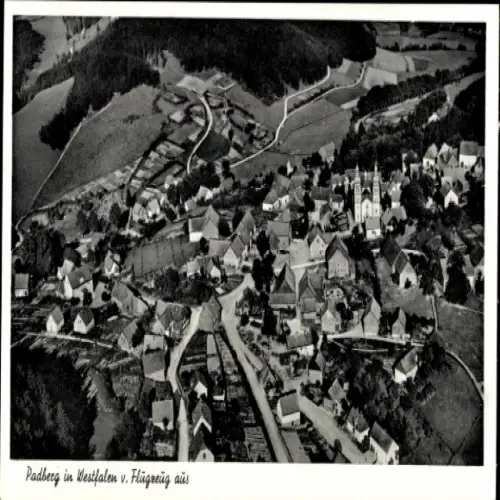 Ak Padberg Marsberg im Sauerland, Fliegeraufnahme