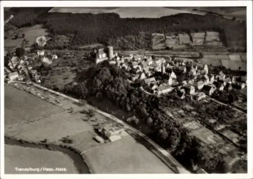 Ak Trendelburg in Hessen, Fliegeraufnahme