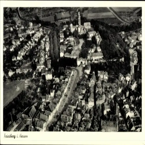 Ak Friedberg in Hessen, Luftaufnahme
