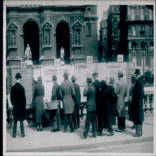 Foto Paris IX., Wahlkampf, Wähler, Wahlinformation