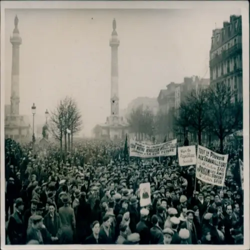 Foto Paris XI., Place de la Nation, Manifestation