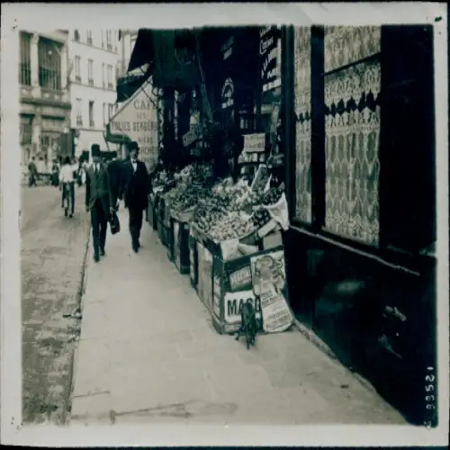 Foto Paris, Geschäft, Obstmarkt, Passanten, Oktober 1913