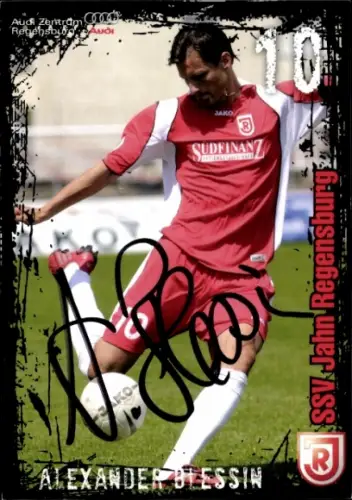 Autogrammkarte Fußballer Alexander Blessin, SSV Jahn Regensburg, Autogramm