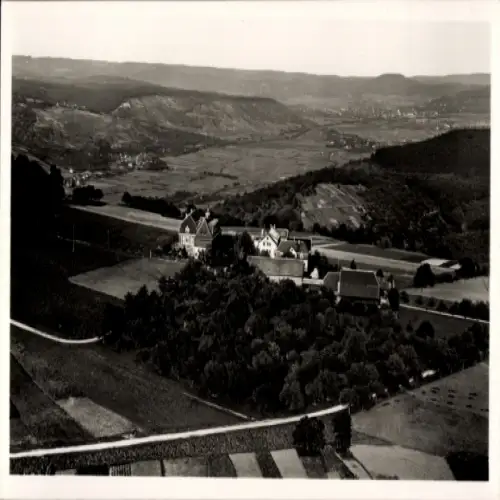 Ak Schönbühl Lindau am Bodensee Schwaben, Luftaufnahme von  weite Landschaft, Gebäude sichtbar