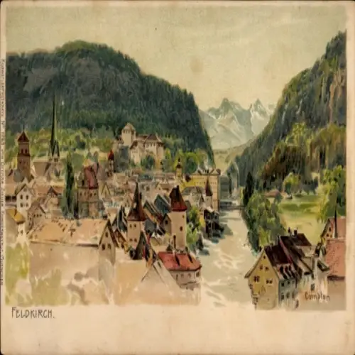 Künstler Litho Compton, Feldkirch in Vorarlberg, Panorama