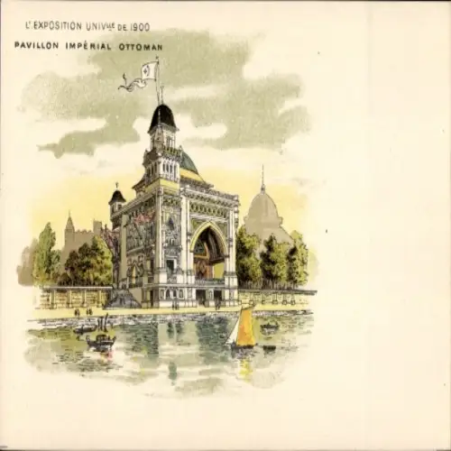 Litho Exposition Universelle de 1900, Pavillon Imperial Ottoman