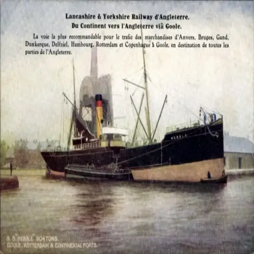 Ak S.S. Hebble, Lancashire & Yorkshire Railway, englisches Fährschiff