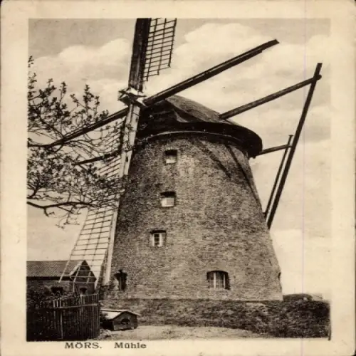 Ak Moers am Niederrhein, Windmühle