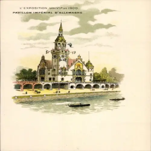 Litho Exposition Universelle de 1900, Pavillon Imperial d'Allemagne