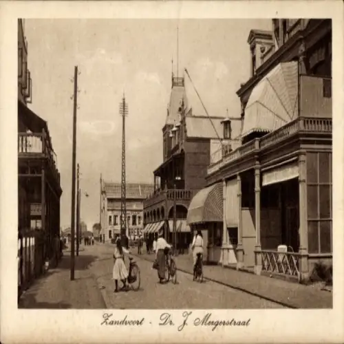 Ak Zandvoort Nordholland Niederlande, Dr. J. Mergerstraat