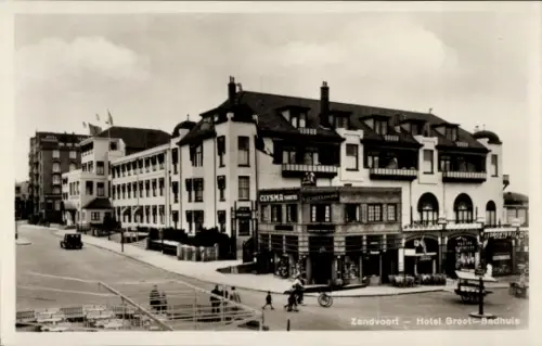 Ak Zandvoort Noord-Holland Nederland, Hotel Groot, Badhuis