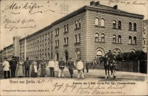 Ak Berlin, Kaserne 2. Batl. Garde Füsilier Regiment, Chausseestraße