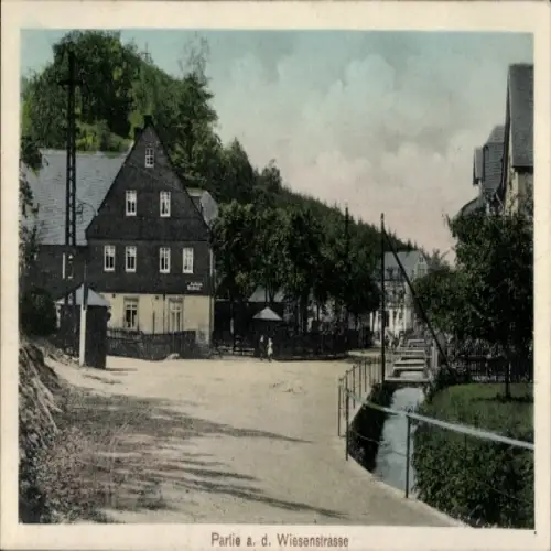 Ak Hartenstein im Erzgebirge Sachsen, Wiesenstraße