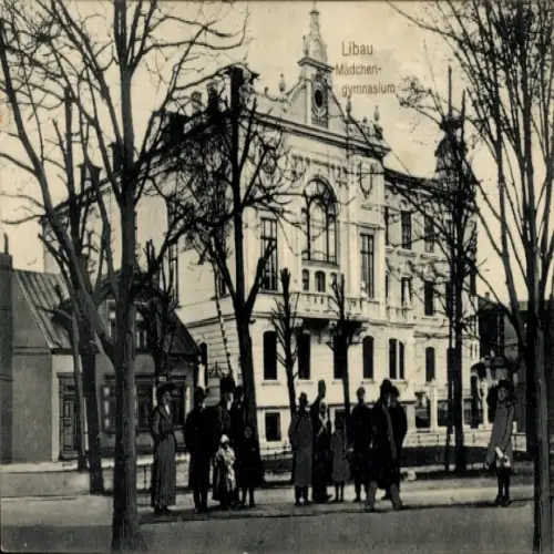Ak Liepaja Libau Lettland, Mädchen-Gymnasium