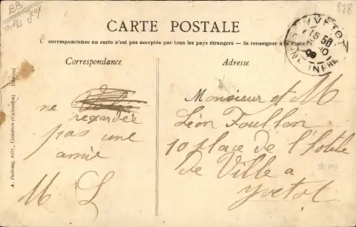 CPA En Normandie, La Partie de Dominos